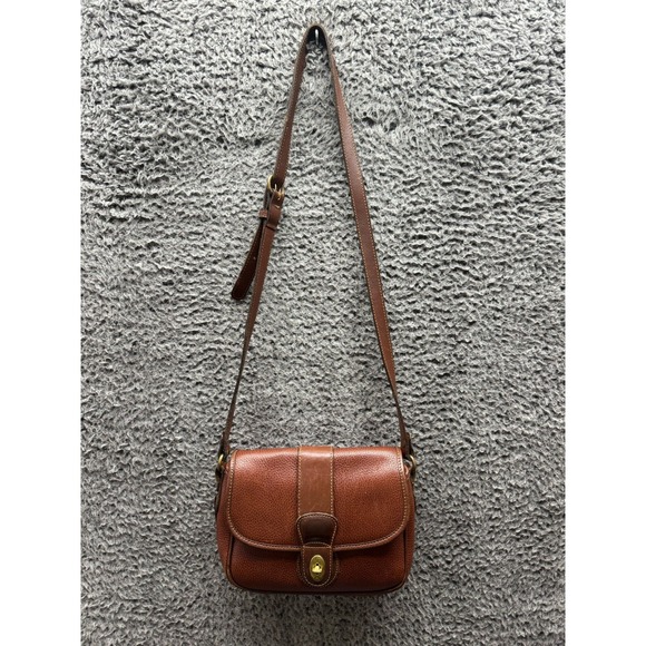 Vintage Coach Sheridan Collection Glenwood Crossbody Bag Brown Pebbled Leather - Picture 1 of 16